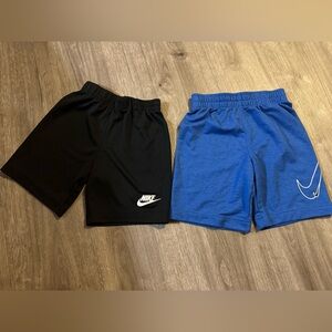 Nike Kids Black and Blue Shorts
